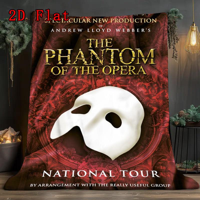 The Phantom of the Opera 2D Flat Pattern Flannel Blanket High quality All Seasons Warmth and Comfort Perfect for Christmas Gifts.NMT0928305