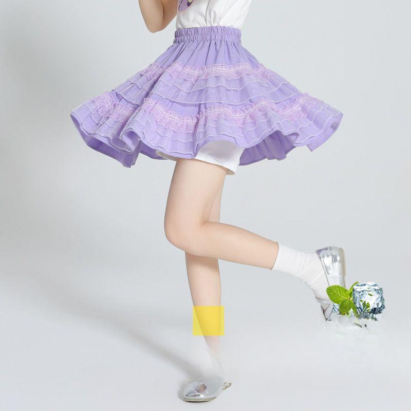 Юбка-полуюбка для девочек, весенне-осенняя юбка-торт, детская короткая юбка, летняя пышная юбка для девочек