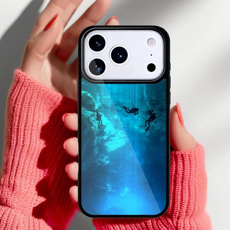 Scuba Diver Diving Phone Case for iPhone 17 Air 16e 15 14 13 Pro Max Back Cover for 12 11 Pro Coque