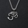 Ожерелье Ганеша Ом ручной работы - подвеска из нержавеющей стали/латуни в виде бога-слона для защиты медитации и духовных подарков для мужчин и женщин