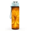 1PC Glowing Golden Tree Sunset Art Print 750ml Color Plastic Sports Water Bottle Leakproof Flip Straw Lid Suitable for Sports Office Home Use