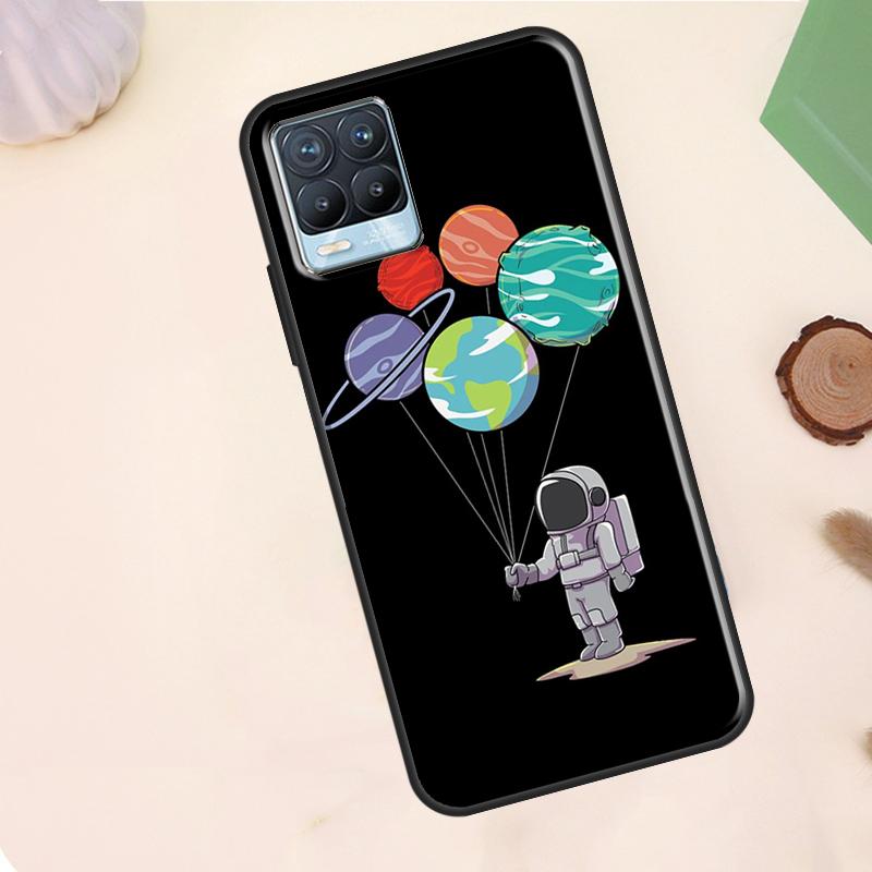 Astronaut Stars Space Planets Case For Realme C63 C61 C65 C67 C75 C55 C51 C53 C35 C71 11 12 13 14 15 Pro Plus GT6 GT7 Pro