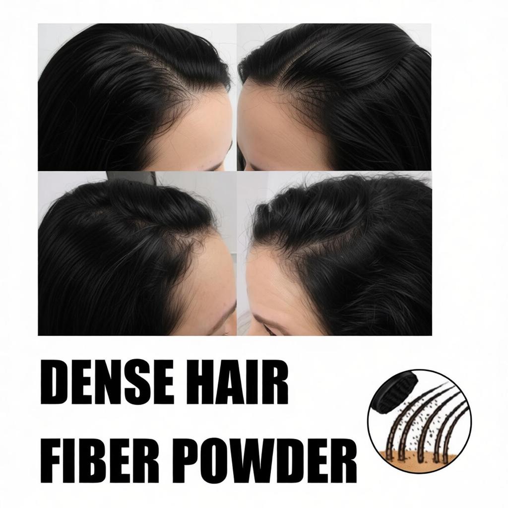 EELHOE Hair Fiber Powder - Shadow Root Touch-Up, Oil Control, Fills Thinning Hair & Bangs, Hair Building Fibers