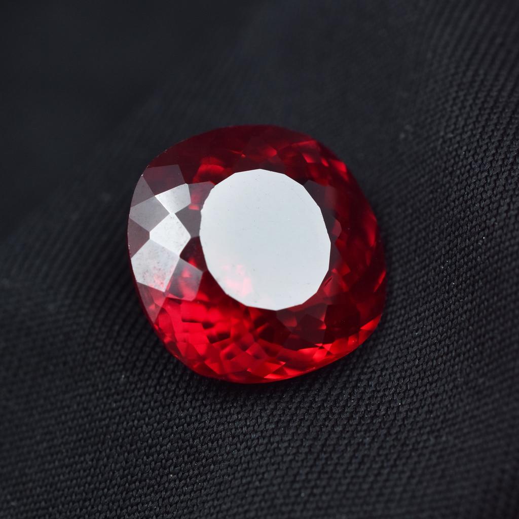 Natural Red Ruby Loose Gemstone 14.55 ct Square Cushion Cut for Jewelry Making and Gem Collections