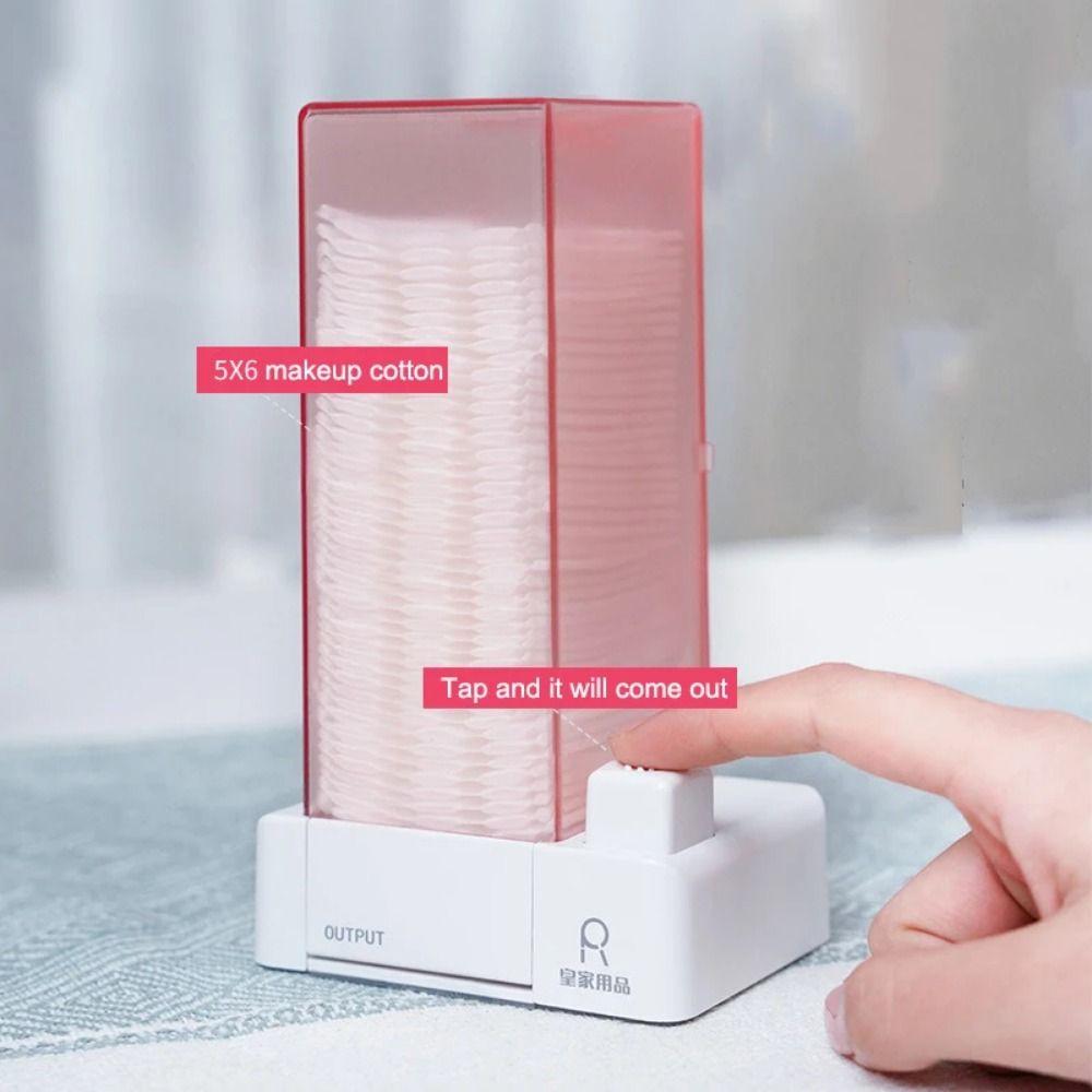 Press Type Cotton Pad Dispenser Creative Automatic Cotton Dispenser  Cosmetic Box