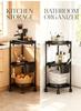 Multi-layer Kitchen Corner Shelf Rack: Triangle Countertop & Floor Storage for Seasonings