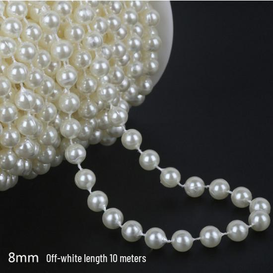 Handmade Beaded Pearl Chain for Wedding Curtains, Clothing, and Doll Accessories