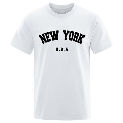 США, Нью-Йорк, США, город, уличные футболки с принтом для женщин, свободная футболка большого размера, модная дышащая хлопковая одежда с короткими рукавами