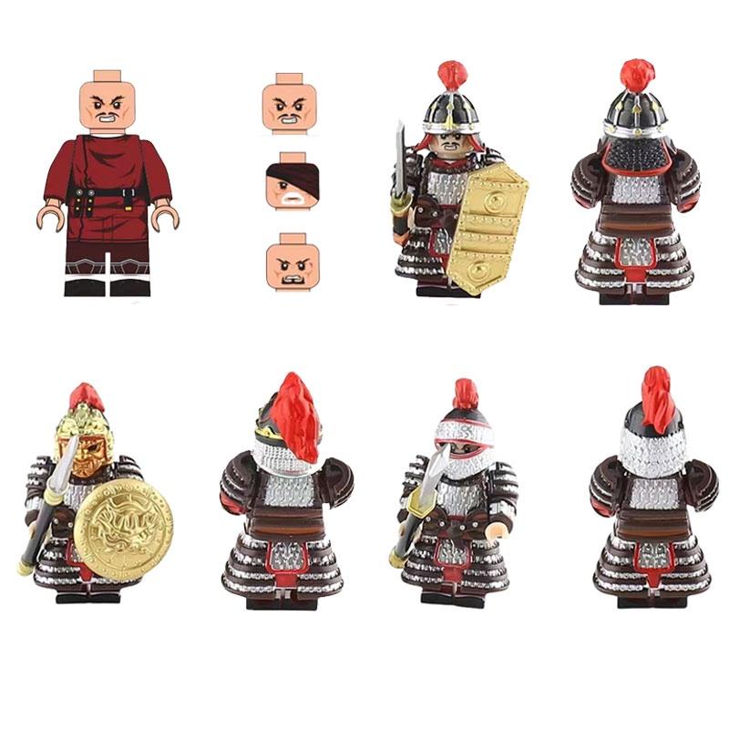 Антикварная фигурка солдатика, игрушка из АБС-пластика, набор строительных блоков для самостоятельной сборки, неэлектрическая, размер 4,5 см