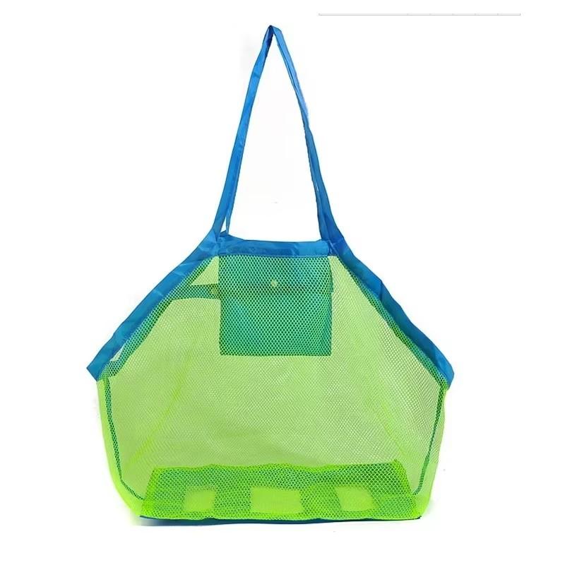 Children’S Portable Mesh Bag - Sand Water Toys Storage Large Beach Bag For Towels Women Cosmetic Makeup Bag