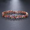 Korean Fashion Zircon Leaf Bracelet - Elegant Street Style for Women