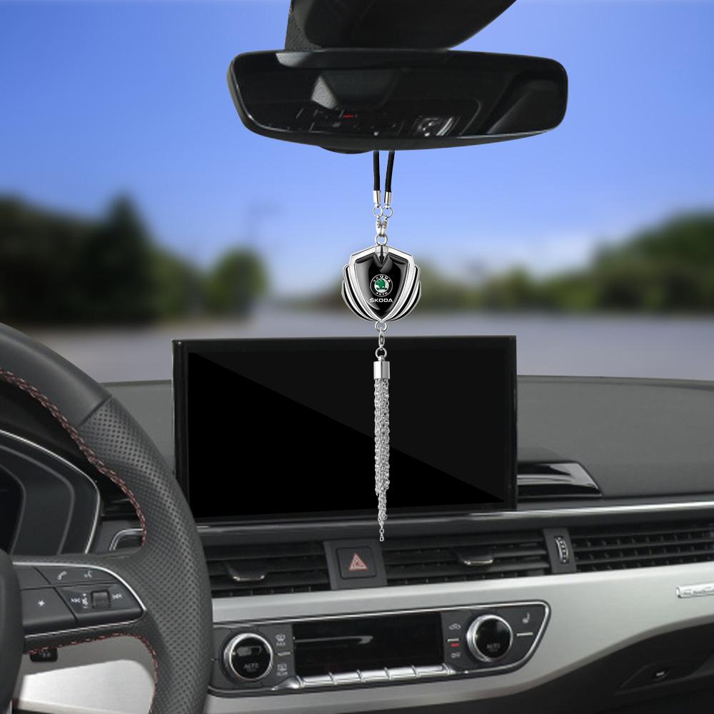 Car Interior Hanging Ornament Rearview Mirror Pendant Decor For Skoda Octavia Kodiaq Fabia Karoq Superb Scala Rapid Kamiq VRS S ulvc23
