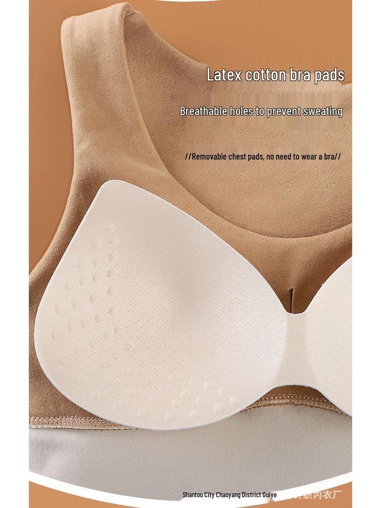 Женский плюшевый термобазовый слой: Бархатная теплая рубашка, подчеркивающая талию и утягивающая живот, с жилетом, генерирующим тепло, и поддерживающим поясом.