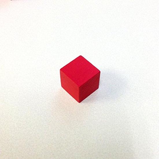 Красные деревянные кубики 14 мм 100 шт. (приблизительно. куски)