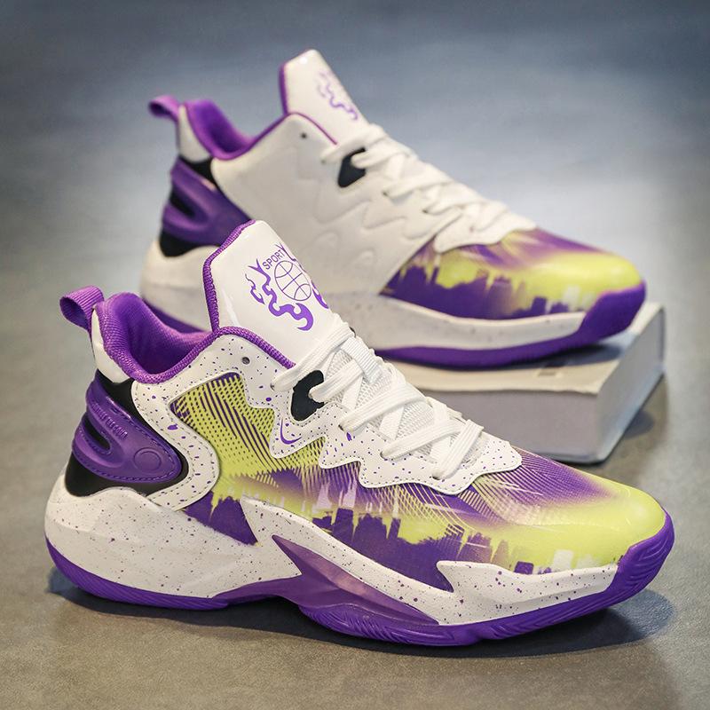 Большие размеры модной повседневной мужской обуви Новые детские модные кроссовки Подростковые кроссовки Мужские спортивные баскетбольные кроссовки