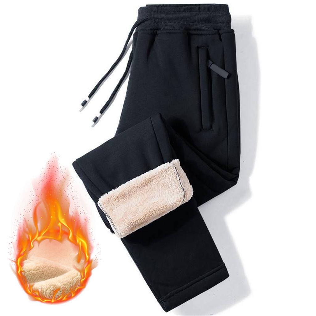 Мужские повседневные спортивные брюки с утепленными флисовыми карманами на флисовой подкладке