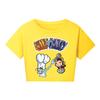4187 Kid Girls Bunny Monkey Print Short Sleeve Short T-Shirt