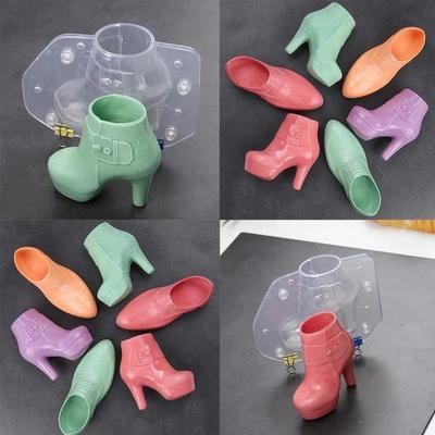 3D Пластиковые женские сапоги Шоколадная форма Инструмент для украшения торта Женская обувь Форма для конфет Форма для выпечки