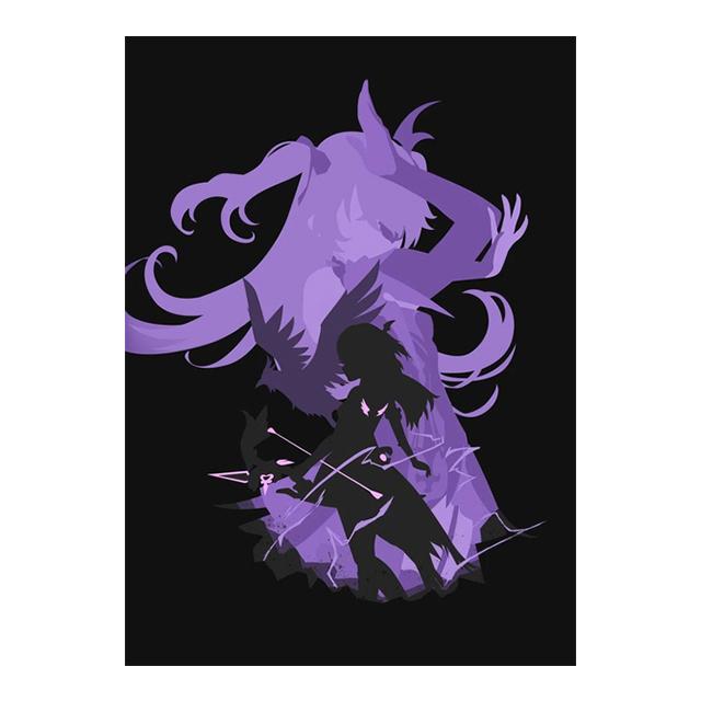 Рамка из цельного дерева для видеоигр Genshin Impact, украшение, фреска, аниме, изображение персонажа, постер, холст, картина, принты для детской комнаты, для современного домашнего декора