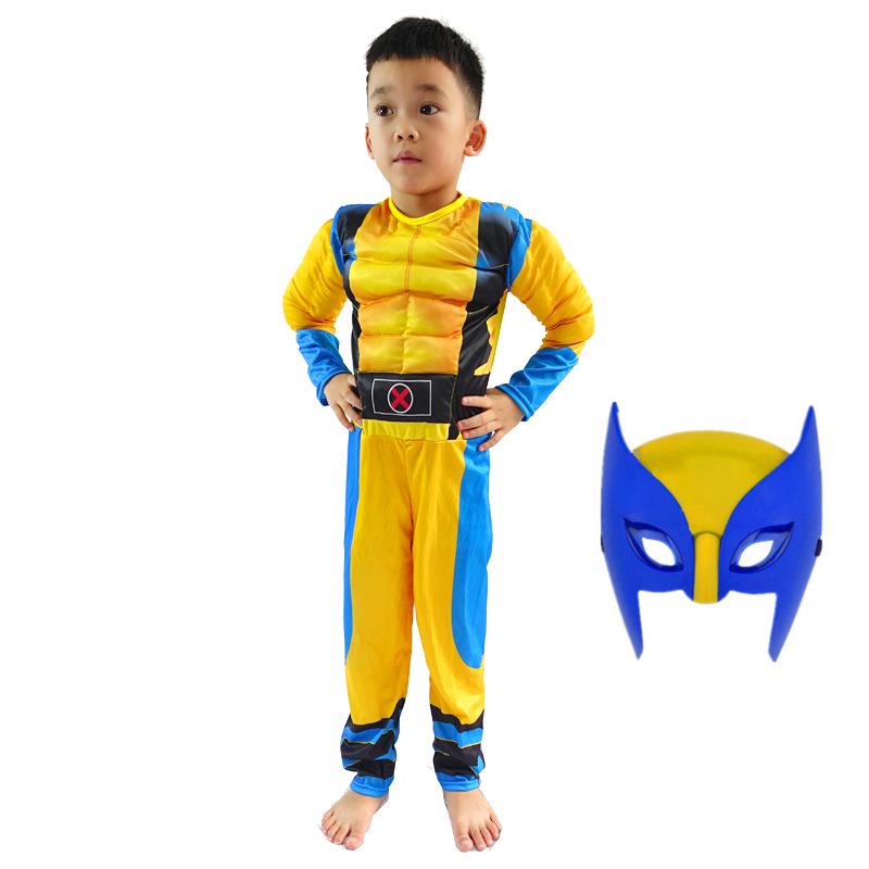 Детский мышечный костюм оборотня Росомахи на Хэллоуин, Косплей, Костюм для выступлений Аниме Мстители