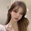 Черная бархатная заколка-бантик — аксессуар для волос в корейском и японском стиле от Jisoo