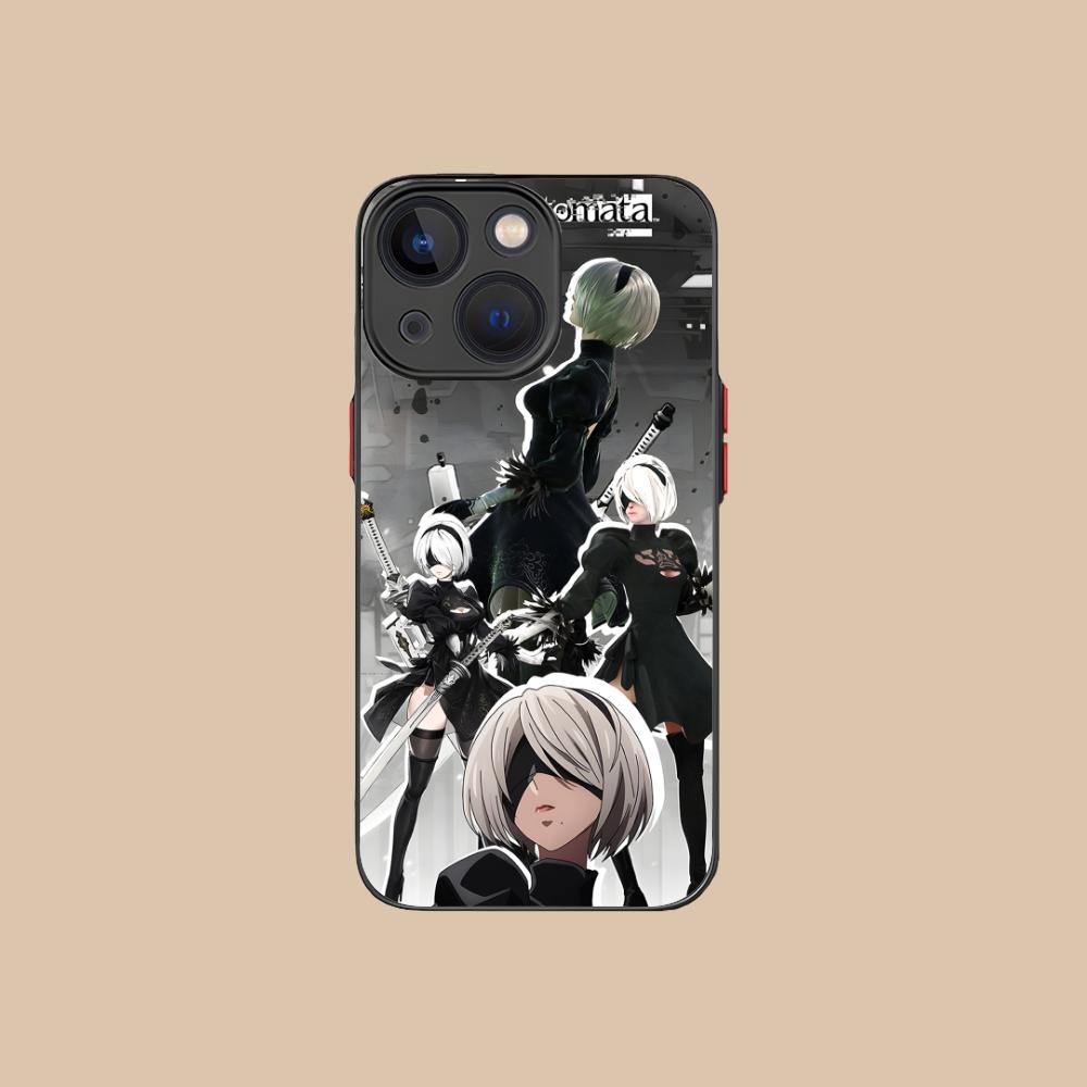Аниме Nier 2B Силиконовый чехол для мобильного телефона для iPhone 17 16 15 14 13 12 11 X XR XS Air Pro Max Plus Mini Цветной чехол