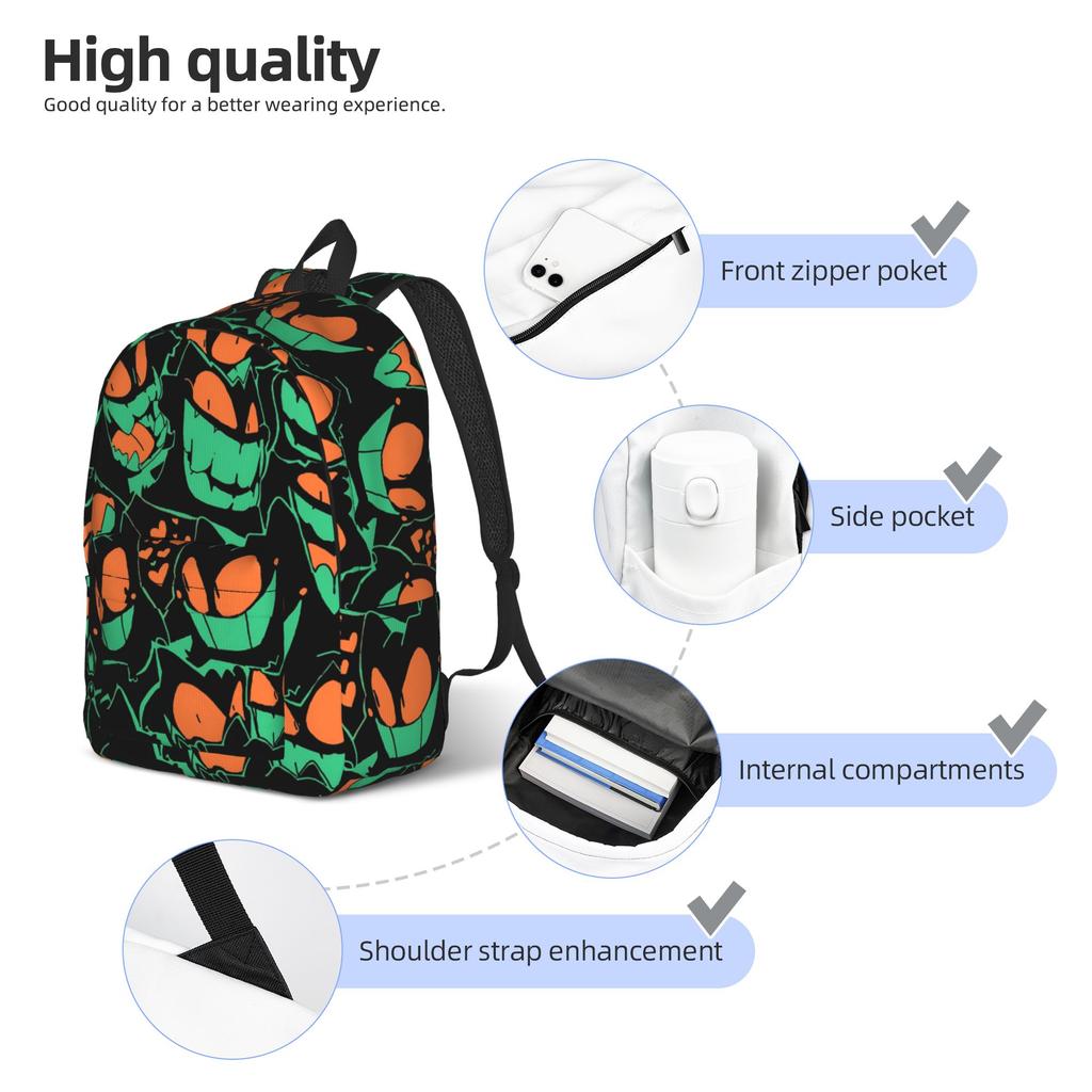Модный мультяшный рюкзак на тему Покемонов Mochilas Однотонный Школьный Большой Вместимости Rucksack