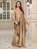 Luxuary Beach Cover Ups Golden Kaftans for Women Bust Hand Woven Maxi Dresses Summer Holiday Bathing Suits