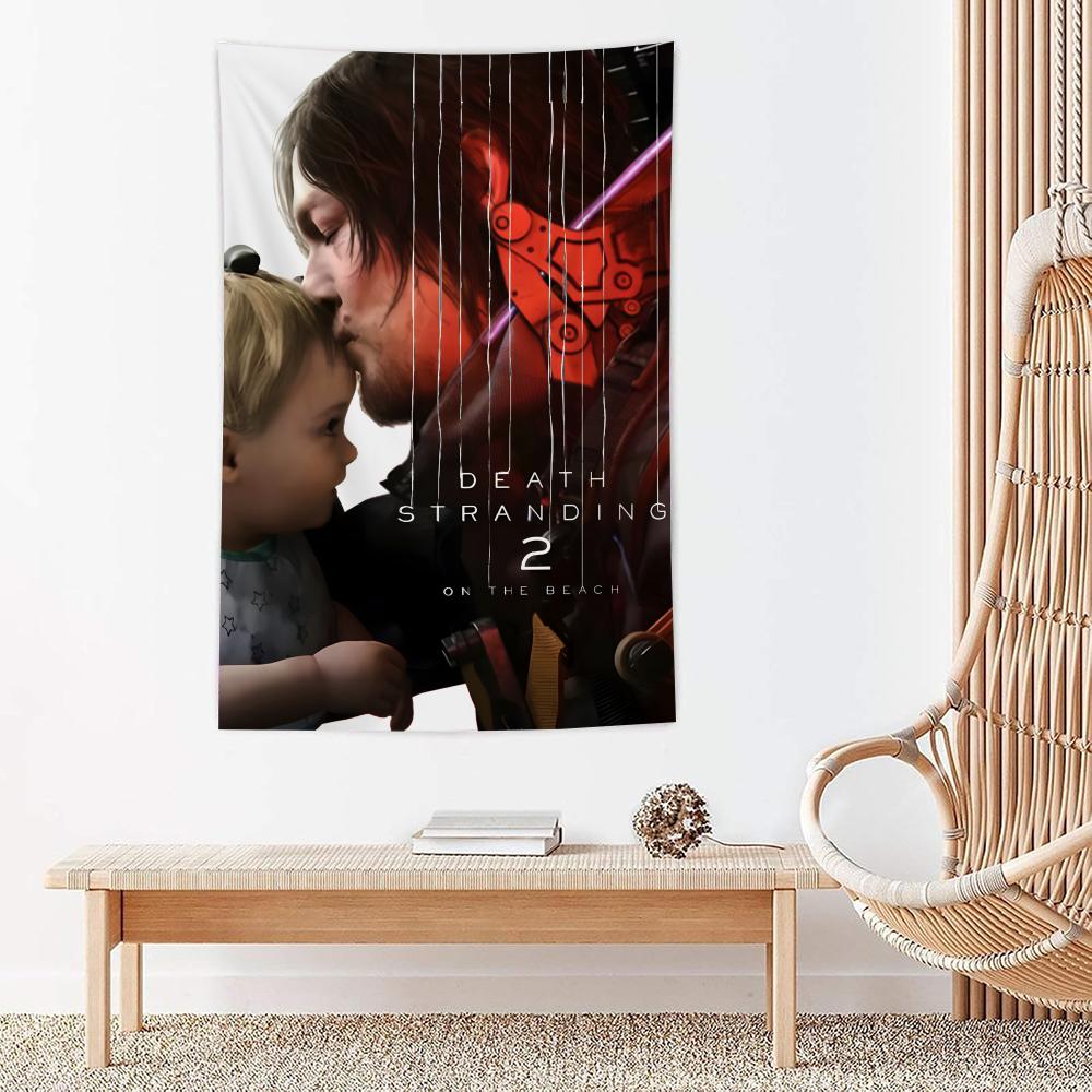 Game DDeath Stranding 2 Tapestry For Bedroom Living Room Outdoor Wall Decor Simple Stylish Art Piece Vertical Design