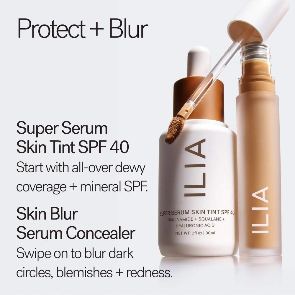 Ilia Skin Blur Serum Concealer With 12 Hour Wear .2 Fl Oz 6ml Jersey 34n Extra Deep With Neutral Undertones