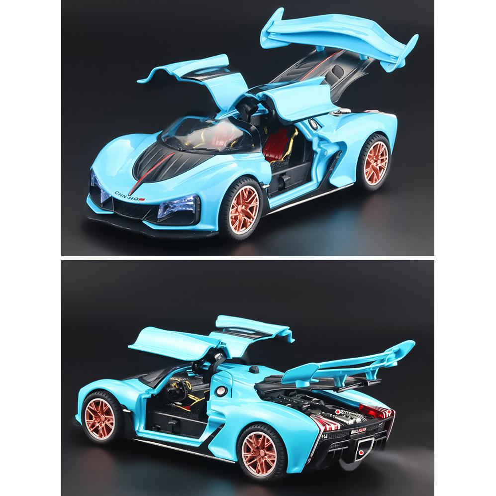 Масштаб 1/24 Hongqi S9, литая под давлением модель автомобиля, игрушечный автомобиль с откатным механизмом, звуком, светом и распылением для детей, коллекция подарков для мальчиков и девочек