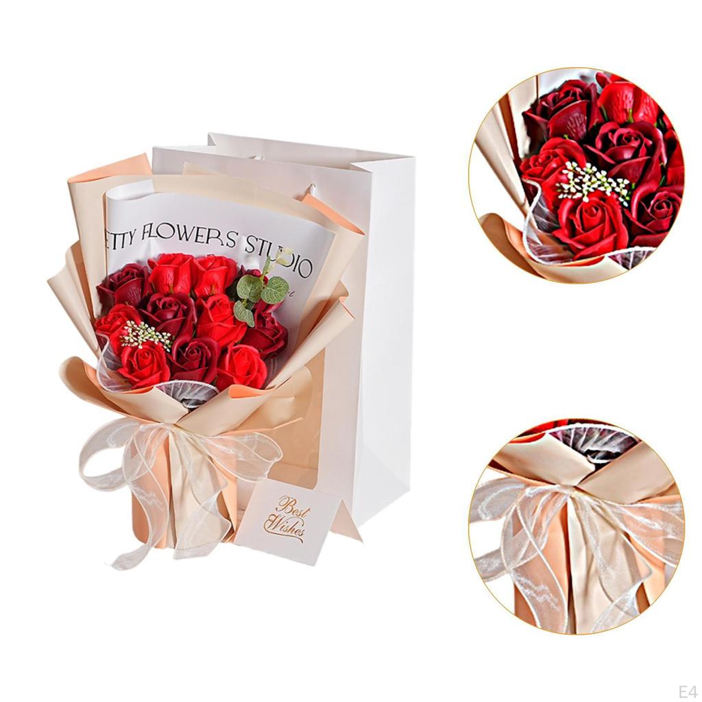 Сохраненные розы Искусственные настольные композиции Романтичные мыльные цветы для церемонии на День святого Валентина