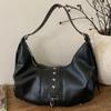 Нишевая сумка-тоут ретро текстура повседневная большая вместимость на плечо мягкая кожа ленивый стиль высокая ценность модная сумка женщины