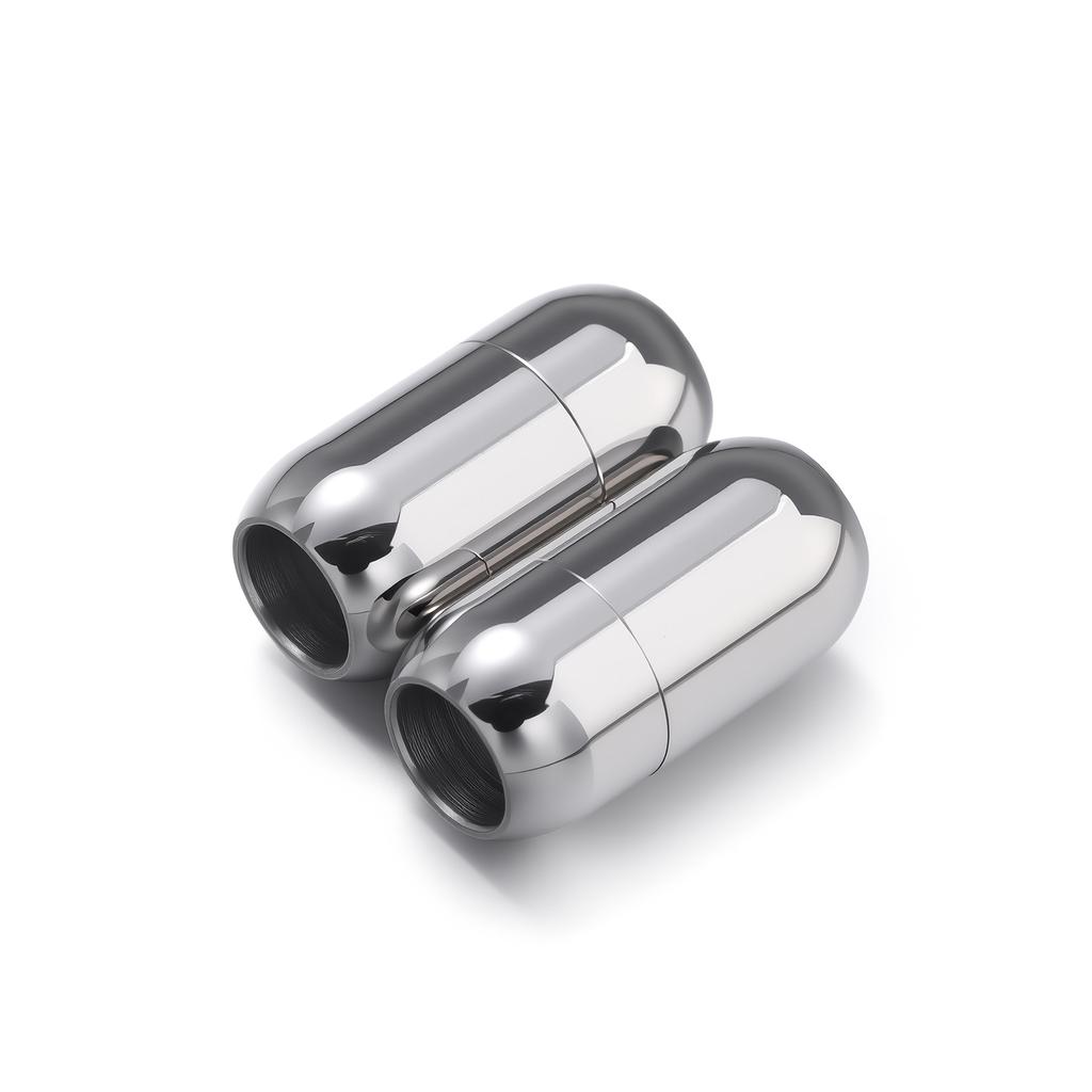 1pc Stainless Steel 7-12mm Magnetic Clasps Leather Cord Bracelet Magnet Lace Buckle Necklace DIY Connectors Jewelry Making