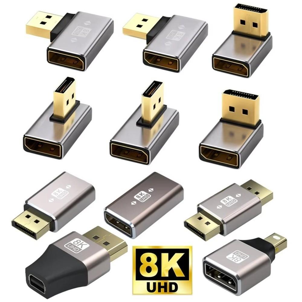 90 Degree Angle DP Male to Female Converter 8K 60Hz Vertical DP Converter PC Laptops