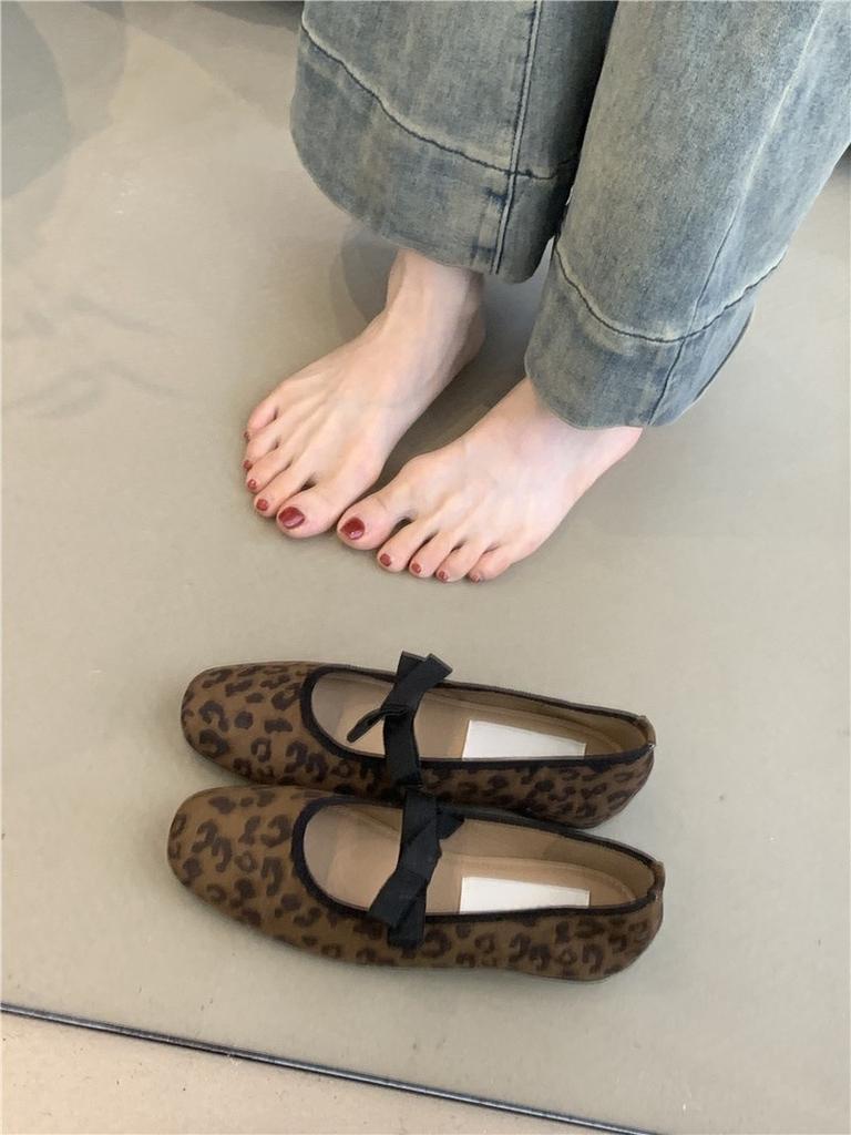 Балетные туфли с бантами для йоги, женские весенние и осенние туфли-бини на плоской подошве, женские туфли, туфли для бабушек