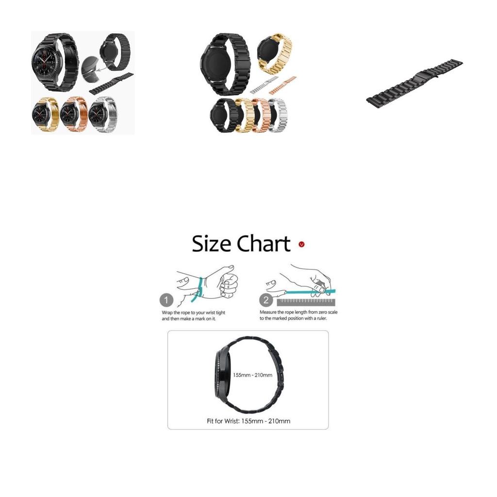 Элегантный и прочный ремешок из нержавеющей стали для Samsung Galaxy Gear S3 Frontier и Classic