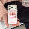 Чехол-подставка с магнитом в горошек и клетку с кроликом для iPhone 17/16 Pro Max/15 Pro