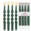 10inch Spiral Taper Candles Twisted Halloween Candlesticks Unscented Tapered Candles for Dinner Home Decor Party Wedding, 4 Pcs