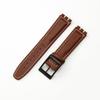 17mm 19mm Genuine Leather Watch Strap for Swatch YCS YAS YGS Wrist Band Pin Buckle Bracelet Men Sport Waterproof Watch Band