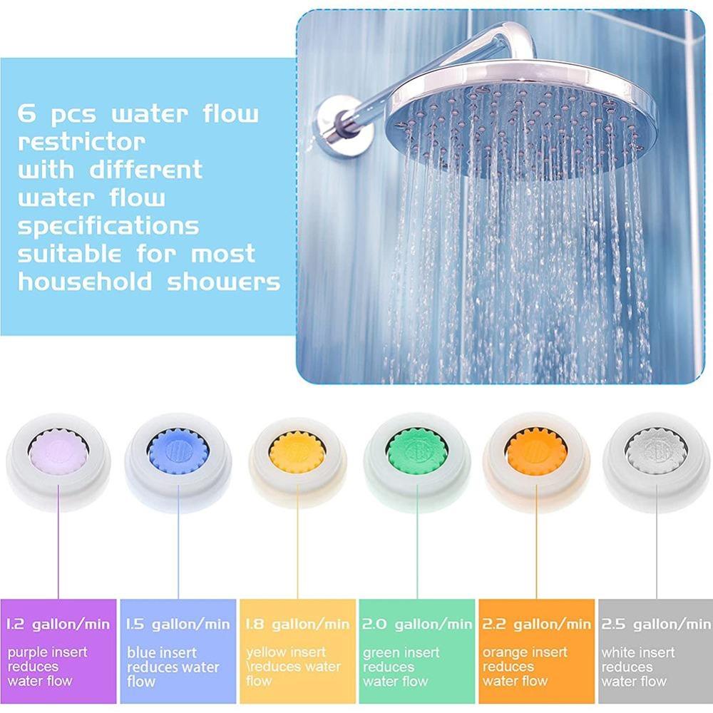 Colorful Water Flow Restrictor Plastic Flow Control Valve Shower Flow Limiter Kitchen Bathroom