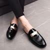 Модные черные туфли из лакированной кожи, мужские туфли-мулы, мужская мужская обувь, летняя обувь, sapato masculinosocial couro sepatu, слипоны pria Zapatos