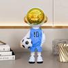 1 шт. Фигурка футболиста-астронавта, Креативный смоляной декор для дома, офиса, Синий/Белый футболисты-астронавты в золотых шлемах, Веселый спортивный декор на тему космоса