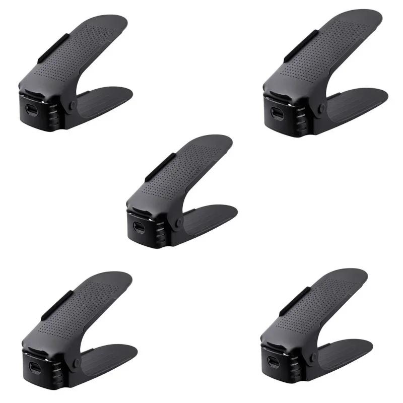 Бытовой пластиковый двухъярусный регулируемый органайзер для обуви, экономящий место, складное хранилище для обуви, обувная полка для шкафа/прихожей