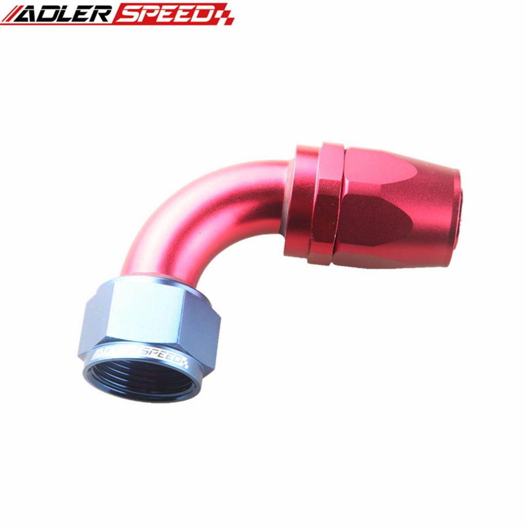 Aluminium AN Fittings Adapter Oil Fuel Reble Fitting Hose End 0/45/90/180 Degree AN20 Fuel/Swivel Hose