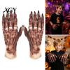Halloween Costume Accessories 1 Pair Gloves for Adults Kids, Horror Zombie Hands Scary Gloves, Latex Ghost Hand Cosplay Accessory Masquerade