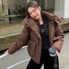 2024 Korean Loose Hooded Parkas Coat Women Winter Thicke Cotton Padded Jackets Female Puffy Warm Women Winter Jacket Outerwear