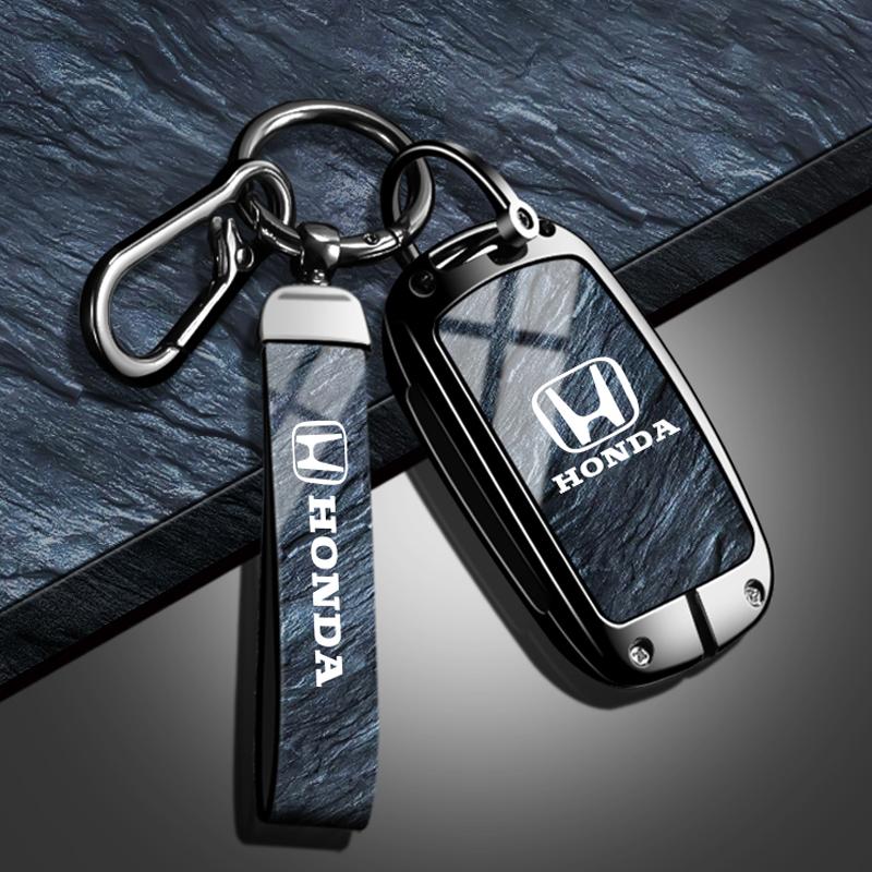ARG1 Zinc Alloy Car Flip Key Case Fob Cover Protection Shell Keychain For Honda CIVIC CR-V INSPIRE CITY Accord HR-V Pilot Sport SI EX