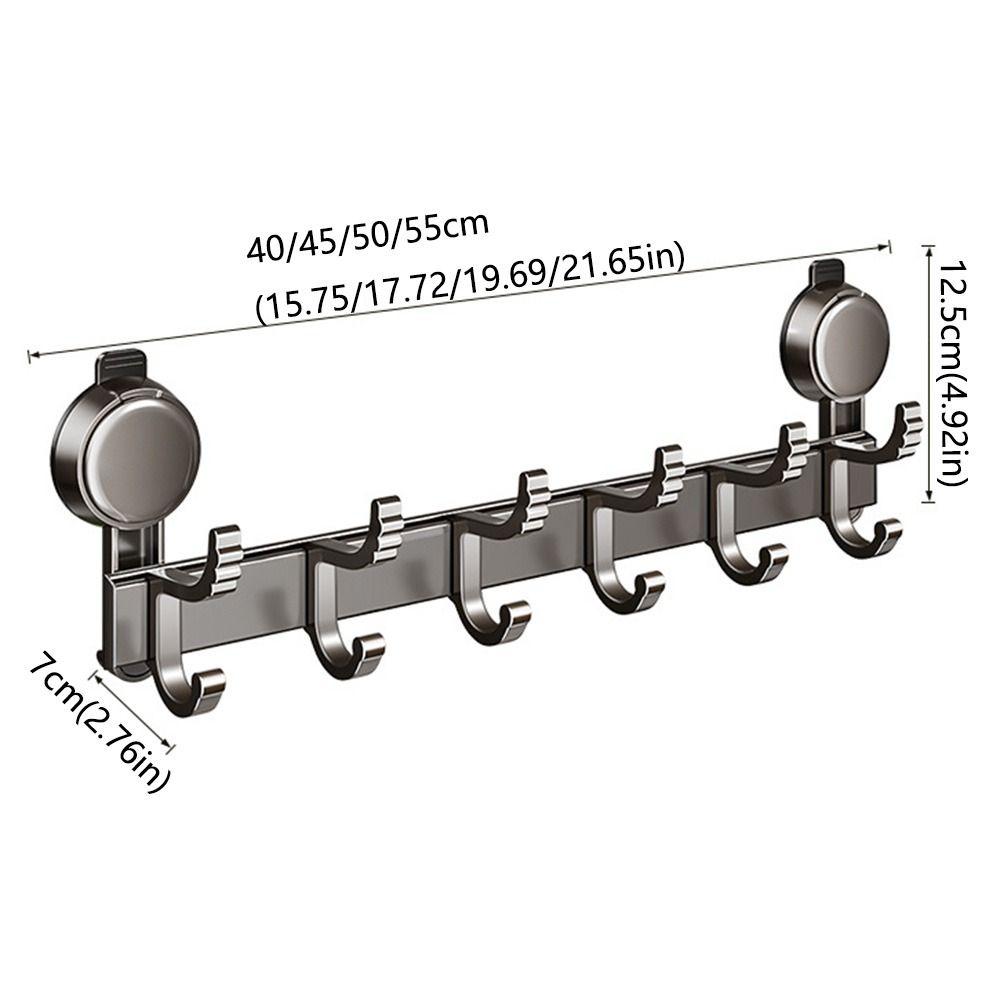 Suction Cup Wall Mount Coat Rack Removable Hanging Key Holder Bathroom Towel Hanger  Entryway