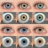 FUNSACHY 1pair Fashion Color Contact Lenses Gray Eye Lenses 14.2/14.5mm Big Eyes Natural Contact Lens Eye Makeup Cosmetics Pupil